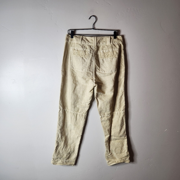 Sundance Organia Lace Linen Pants Size 10 - Picture 3 of 8